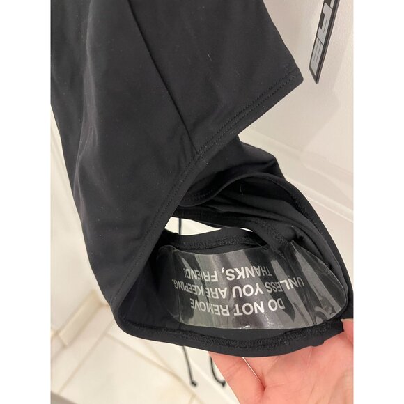 NWT TA3 Hi Cut Squarey One Piece Swimuit in Black S SMALL SHORT - Picture 7 of 9